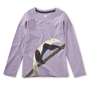 Kids Purple Long Sleeve Shirt with anteater Print